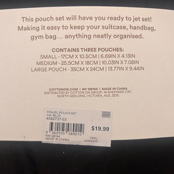 Travel pouch set - Picture 3 of 3